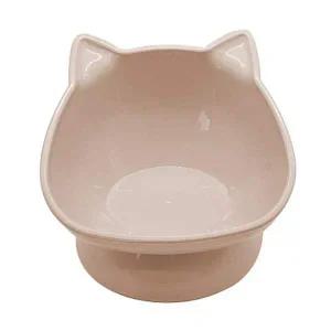 [골드스마일]베이지 네이처펫 경사형 식기 캐릭터 강아지