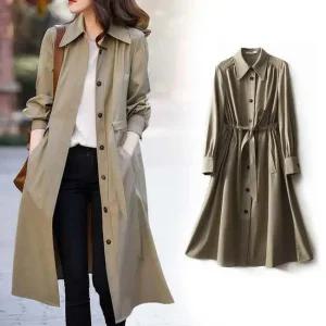 여성 간절기용 숙형 롱 코트 URK190 겨울코트 롱자켓 루즈핏 여성 자켓 아우터 코트 모직코트 남자 르투아