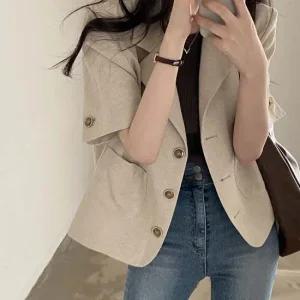 여름 베이직 반팔 자켓