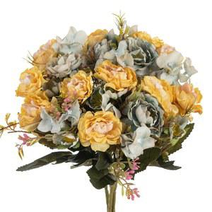 크리스마스 1PC 인공 실크 모란 로즈 웨딩 신부 부케 축제 야외 정원 화환 아치 DIY 선물 장식