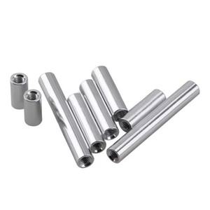 15개 M2M10 알루미늄 원형 나사 슬리브 스탠드오프 스페이서 롱 너트 커넥터 RC 비행기 FPV용