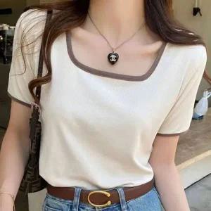 [하프클럽/]스퀘어칼라컬러믹스 핏감좋은 쿨터치 스트라이프짜임 베이직