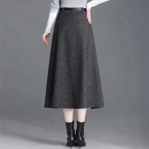 여성치마 롱 패션패치 빅치마 추동 하이웨스트 슬림 서양 스커트 스포M4