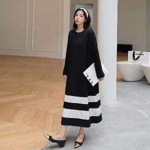 [하프클럽/]플라워 배색 데일리 원피스 SDW-OPS-SLLD120