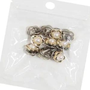 [골드스마일]진주꽃 브로치 정장용 장식핀 아이템 스타일 악세서리