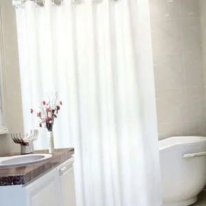 [골드스마일]욕실 가림막 스파 샤워 커튼 심플 화이트 샤워부스 가리개 욕실용품