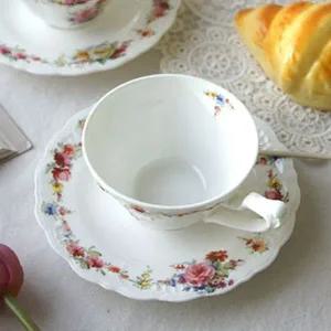 [골드스마일]머그컵 아름다운 로즈부케 커피잔 본차이나 2인세트