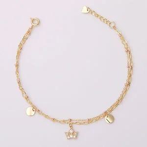 [골드스마일]금팔찌 14K 체인 팔찌 골드 금 gold 루루왕관 두줄 로즈