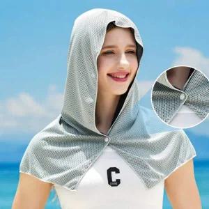 [골드스마일]등산 물놀이 산책 후드형 쿨타올 스포츠 수건 햇빛가리개