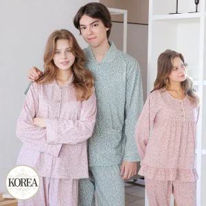 [토토와모모]커플잠옷 여성 남성 긴팔 강아지 파자마 다이마루 신혼부부 연인 24F409 309 미.._P375623347