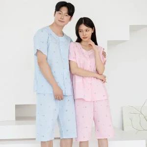 [토토와모모]커플잠옷 여성 잠옷 남자 파자마 반팔 신혼부부 연인 M2001 6001 M낭만_P343609643