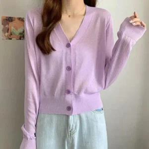 [라일리여성의류] Rly 시스루 베이직 여성 가디건 봄볼레로가디건 여성