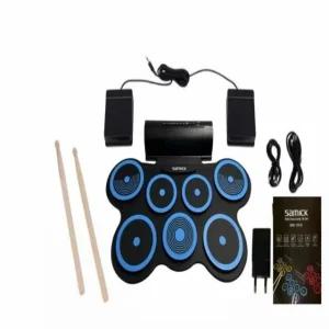 접이식 전자 드럼 초보자용 블루 색상 이동 편리한 (WFKN02F)