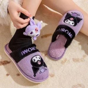 1P 겨울 털신 200mm 보온 털슬리퍼 투톤 거실