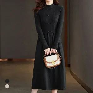 클라셰 버튼콜라보니트원피스_B5W0320