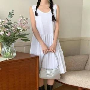 [라일리여성의류] Rly 여성 원피스 2단 휴양지 트위드 데님 쉬폰 U