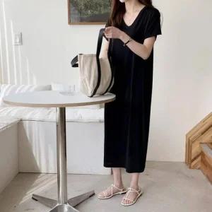 [라일리여성의류] Rly 원피스 쉬폰 온나핏 루즈핏 뷔스티에 하객 휴양