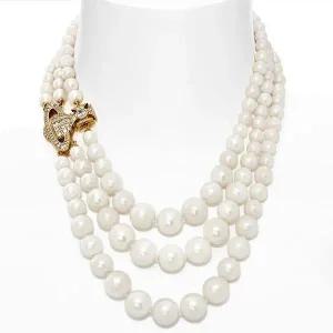 [비비안웨스트우드]25SS 비비안웨스트우드 GRAZIELLA 쓰리로우 진주 목걸이 6301010U 02R143