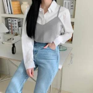 [라일리여성의류] Rly 여름 랩 루그더 휴양지 데님 하객 쉬폰 크롭