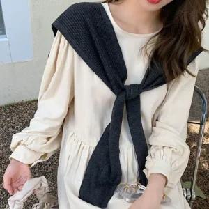 [라일리여성의류] Rly 여성 6컬러 니트 숄가디건 레이어드 어부바니트