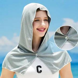 [골드스마일]쿨타올 등산 산책 물놀이 후드형 수건 타월 햇빛가리개