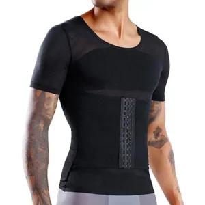 [아우트]뱃살 남자쿨티셔츠 등살 보정 반팔 코르셋