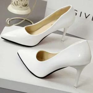 [아우트]구두 여자 웨딩 슈즈 세련 뾰족코 하이힐