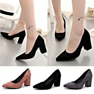 [아우트]스웨이드 힐 여자구두 펌프스 데일리