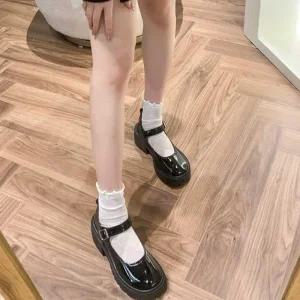 [아우트]펌프스 스타일 학생 구두 플랫슈즈 선물