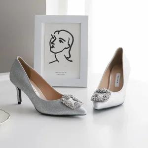 [아우트]큐빅 국내제작신발 장식 펌프스힐 웨딩구두