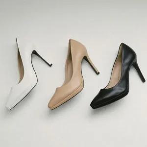 [아우트]국내제작 뾰족코 가보시굽 오피스 펌프스힐