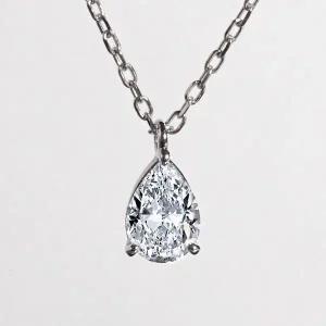 [샤밍주얼리]5부 물방울 다이아 목걸이 랩 페어 클래식 레이어드 여자 기념일 생일 선물 18K 고급