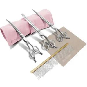 바비온 애견 미용 가위 인디언핑크 중급자용 4종 SET