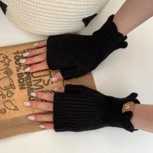 아름무드 겨울 골지 니트 핸드워머블랙 ( )