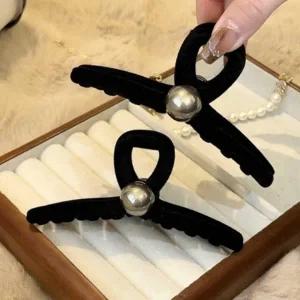 집게 모임 룩 올림 진주 여자 머리 겨울 데이트 핀