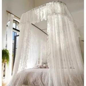 공주 침대 캐노피 침실 커튼 공주님 공주침대 꾸미기 북유럽