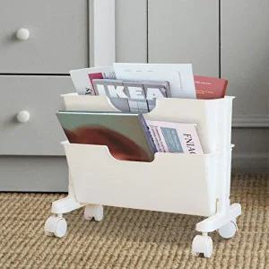 [보노하우스]베이직 북트롤리 2단 공부방 이동식북카트 책꽂이