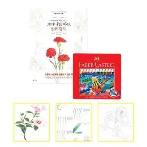 색칠 틴 24색 컬러링북 사계절편 수채색연필