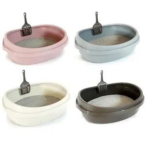 고양이 화장실 평판화장실 배변공간 대형 그레이