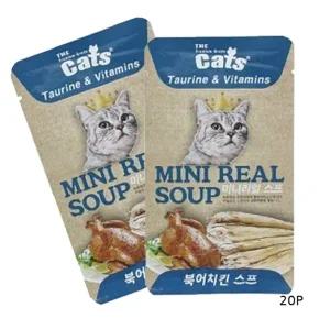 고양이 더캣츠 미니리얼 북어치킨 40g 20P 습식 사료