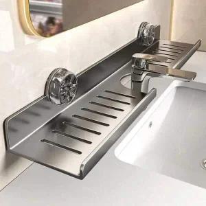 [골드스마일]욕실 흡착 선반 무타공 세면대 수납 화장실 디스플레이