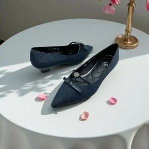 [갤러리아] 고세 데일리 여성 페미닌 T스트랩 플랫 펌프스 GDP5F005 네이비 3cm