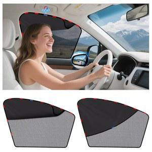 자투토 자동차 창문 그늘막 업그레이드된 운전석 측면 그늘막, 블랙아웃 레이어 접이식 디자인, 하프 조절 가능, 대부분의 자동차를 위한 자석 유니버설의 메시 디자인이 돋보입니다