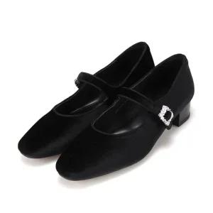 [25FW 신상] 바바라 벨벳 메리제인 여성 구두 3cm_BBI573BK