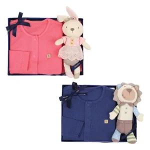 [갤러리아] (출산,백일,돌유아내의세트)드레곤모달내의+애착인형세트(A1A-12380)