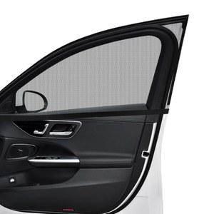 지시너 자동차 창문 그늘막, 2개의 자동 측면 전면 햇빛 가리개, 열 차단 및 자외선 차단, 통기성 메시 프라이버시 보호 커튼, 유니버설 핏 대부분의 SUV(SUV 앞좌석 2개 25인치 36인치)