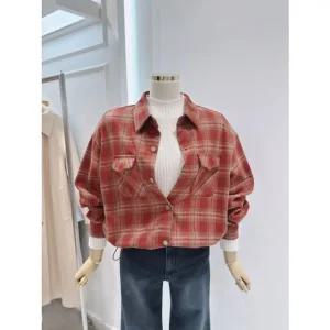 [갤러리아] [ab.f.z] 스트링 체크 크롭 셔츠(ATA1HB34A)