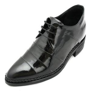 3.5cm~12cm 키높이 조절가능 천연면피소가죽 맞춤수제화 DS-22403(BK)