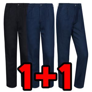 원플러스원 겨울 작업복 기모스판청바지 블랙청 진청 정비복 등산복 중년남성 밑위긴 데님팬츠 빅사이즈