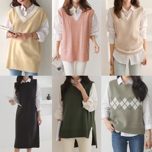 새로본 한정판매 819가을여성조끼롱기본니트베스트여자